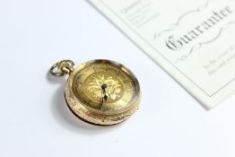 A Continental 14k Gold Pocket Watch