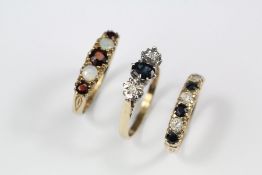 Three 9ct Gold Rings