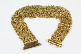 A 14ct Yellow Gold Mesh Bracelet