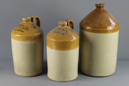 Three Ceramic Flagons
