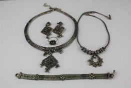 A Vintage Syrian Woven Silver Necklace