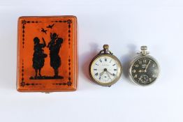 A Vintage Ingersol Leader Radiolite Open Face Pocket Watch