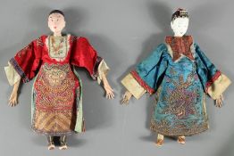 Two Antique Chinese Opera Dolls