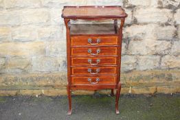 Mahogany Inlaid Music Cabinet