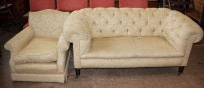A Contemporary Beige Double Sofa