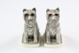 A Pair of Silver Condiments