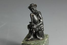 After Giambolona Small Bronze Bagpiper