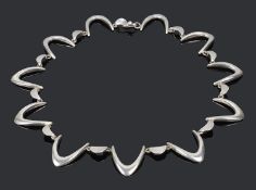 A modernist Danish silver necklace by Arne Johansen