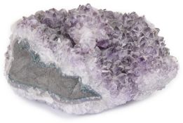 A large amethyst crystal geode