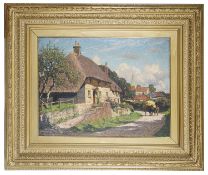William G King (Brit., 1859-1940) 'Harting, Petersfield' oil on canvas