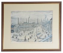 Laurence S Lowry, RBA, RA, (Brit., 1887 - 1976) 'Huddersfield' print