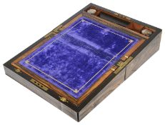 A Victorian coromandel wood writing slope