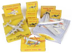 A collection of boxed Dinky fighter planes