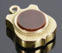 A 15ct gold gentleman's compass fob