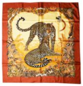 An Hermes silk scarf