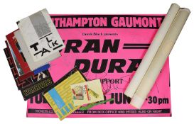 An interesting collection of early 1980s pop music posters, programmes, tickets