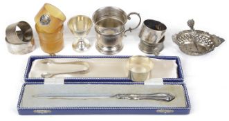 A collection of Edwardian and later silver