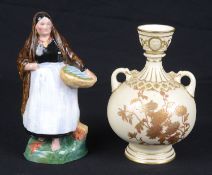 A Royal Worcester porcelain figure 'Lough Neagh Mary', c1931, modelled by Anne Acheson; 1 other