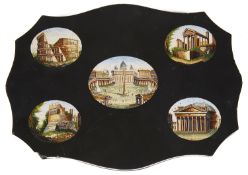 A mid 19th c. Italian Grand Tour micro mosaic paperweight