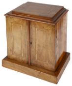 A Victorian mahogany and inlaid table top collectors cabinet