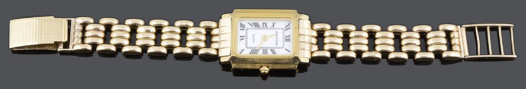 A Jean Pierre ladies wristwatch with associated 9ct gold link bracelet and clasp