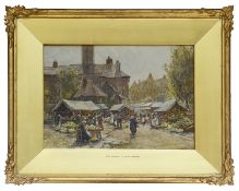 James William Milliken (Brit., fl. 1887-1930) a pair of watercolours depicting Bruges