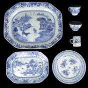 A collection of 18th c. Chinese blue and white export ware