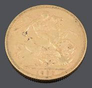 An Australian Queen Victoria gold full sovereign 1890 Melbourne Mint