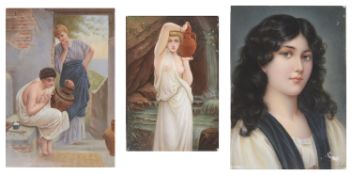 Three 19th c. German Berlin Porcelain plaques