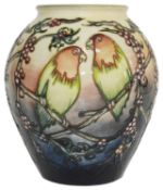 A Moorcroft 'Love Birds' vase, c2000
