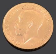 A George V gold full sovereign 1912