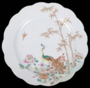 An 18th century Chinese famile rose plate c.1760