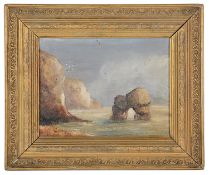 J. J. M. Walton (19th c. Brit.) View of a coastal rock arch