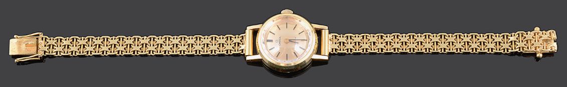 A ladies 1970's 18ct gold Omega wristwatch