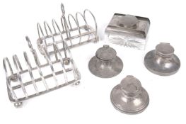 A small collection Edwardian and later silver