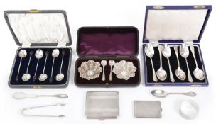 A small collection of mostly 20th century silver