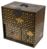 A Japanese miniature gilt lacquer kodansu, Meji period