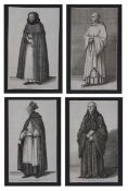 Wenceslaus Hollar (Bohemian, 1607-1677) copper engravings (4)