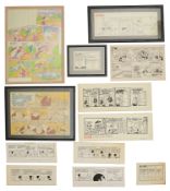 A collection of cartoon strips by various artists, pen and ink (17)