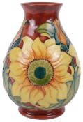 A modern Moorcroft Pottery Inca pattern vase designed by Rachel Bishop