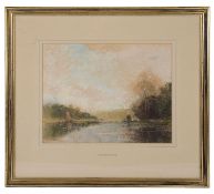 Thomas William Hammond (British, 1854-1935) 'River view', pastel