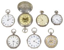 A Swiss .800 silver full hunter pocket watch for the Turkish market; others (7)