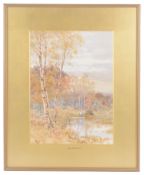 Tom Hunn ( R.I. fl. 1878-1908) 'Woodland lake', watercolour