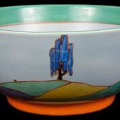 A Clarice Cliff Bizarre Woodland pattern circular bowl