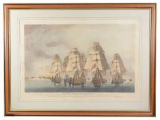 After Robert Dodd (1748-1816) 'Battle of Trafalgar' aquatint