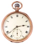 A 9ct gold open faced pocket watch