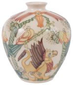 A modern Moorcroft Pottery Collectors Club 'Aquila Leon' vase designed by Ailie Woodhead