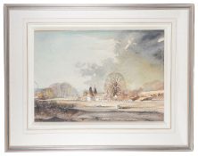Rowland Hilder (British,1905-1993)'Winter Kent landscape', watercolour