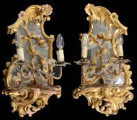 A pair of George III giltwood girandoles (2)