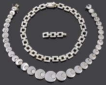 A Taxco modernist Mexican silver hinged necklace by Salvador Juller Garcia (2)